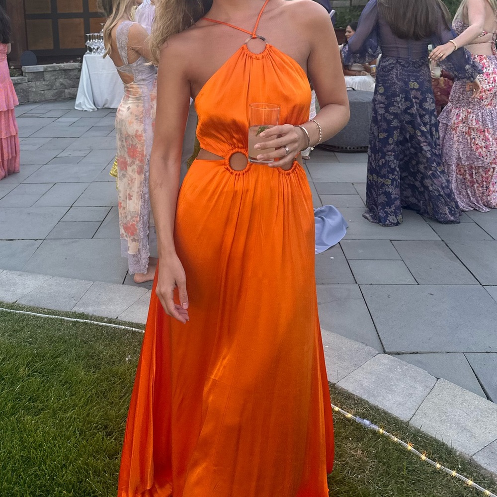 Elliatt Visitant satin cut-out maxi